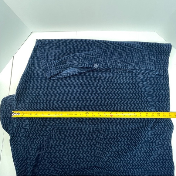 L.L.BEAN Women's Fleece Poncho Jacket Cape Full Zip Navy Blue Herringbone Size L - Picture 7 of 7